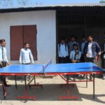 Student Playing Table Tennis